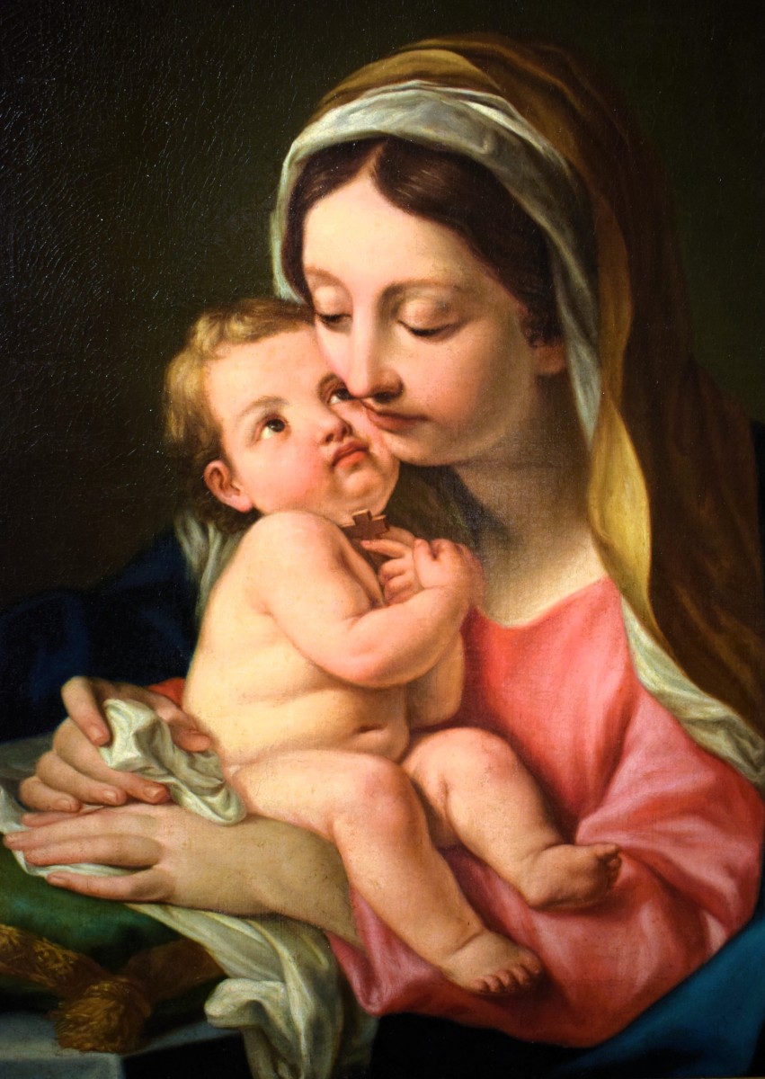 La Vierge à l'Enfant  - Atelier de Carlo Cignani (Bologne, 1628 – Forlì, 1719)-photo-4