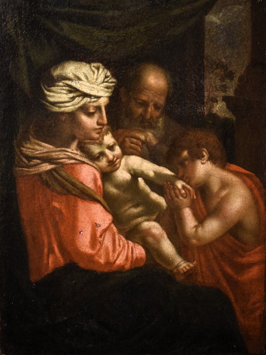 La Sainte Famille avec l'Enfant Jean-Baptiste - Simone Cantarini (1612–1648) cercle-photo-2