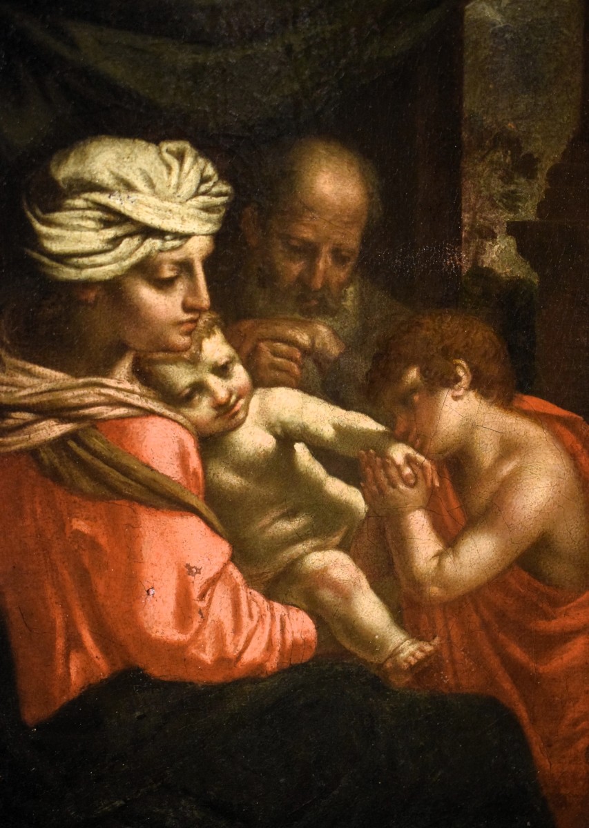 La Sainte Famille avec l'Enfant Jean-Baptiste - Simone Cantarini (1612–1648) cercle-photo-3