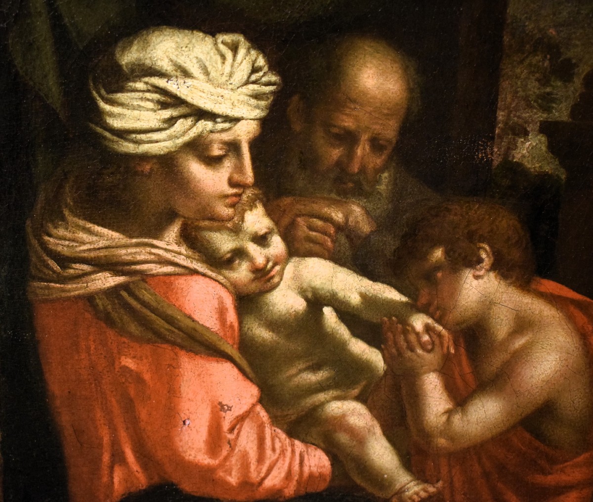 La Sainte Famille avec l'Enfant Jean-Baptiste - Simone Cantarini (1612–1648) cercle-photo-4