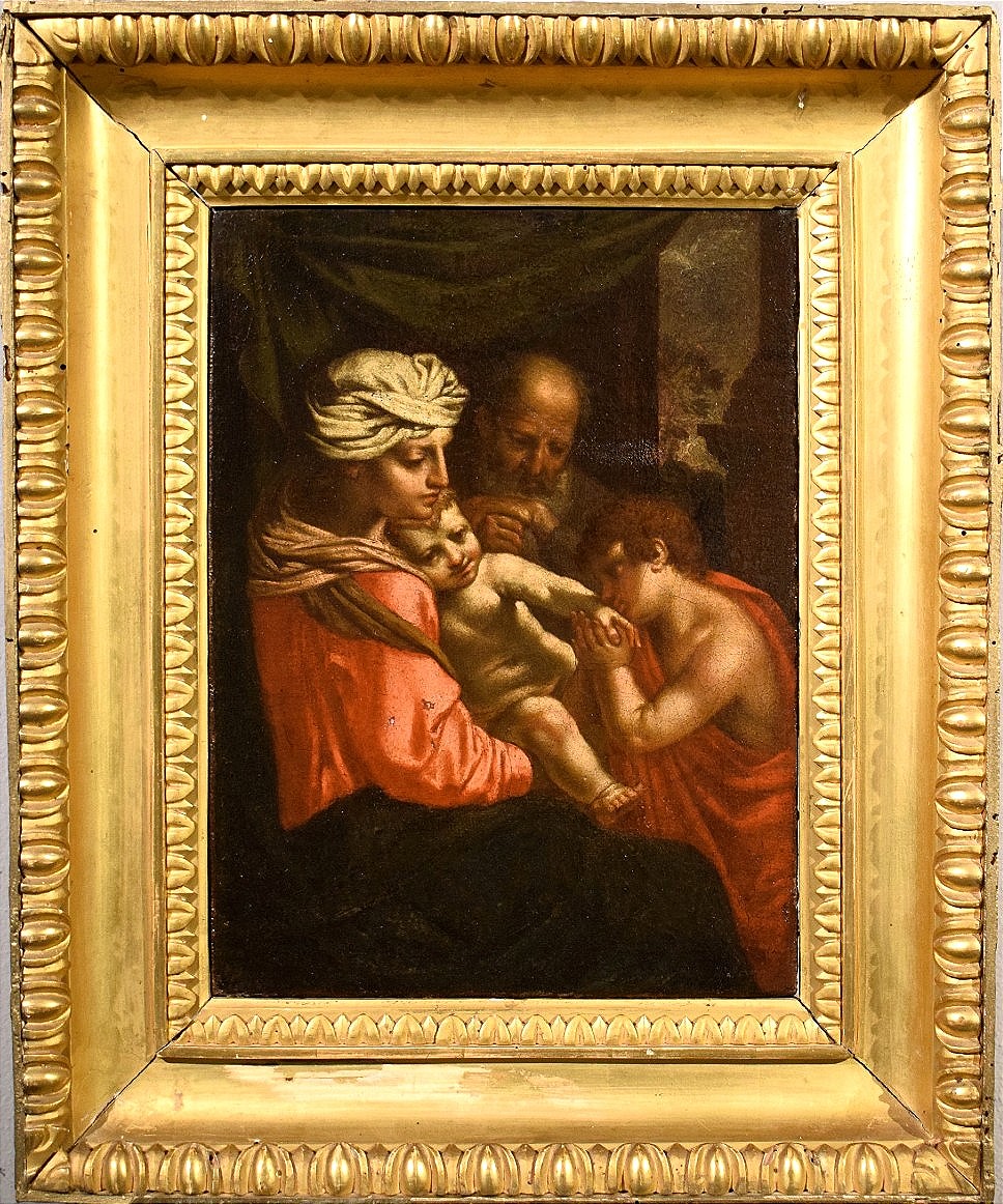 La Sainte Famille avec l'Enfant Jean-Baptiste - Simone Cantarini (1612–1648) cercle