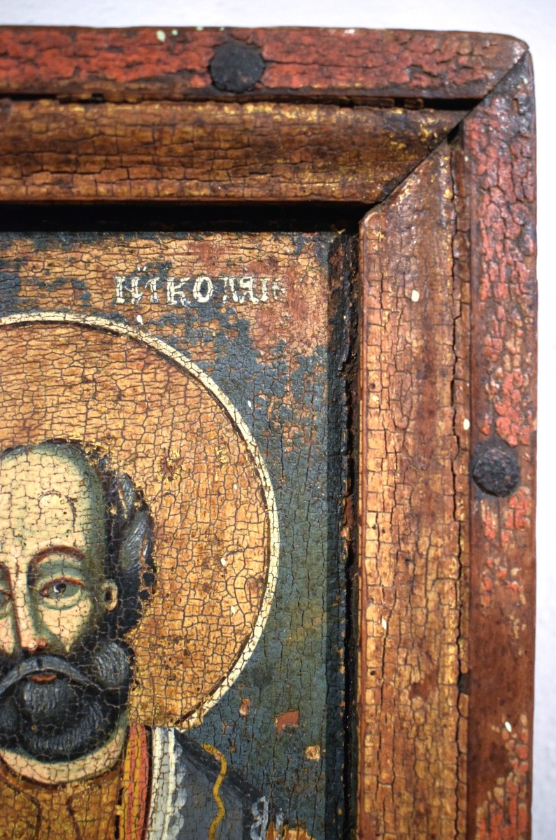 Saint Pierre et Saint Paul - Icône grecque antique - 16e siècle-photo-5