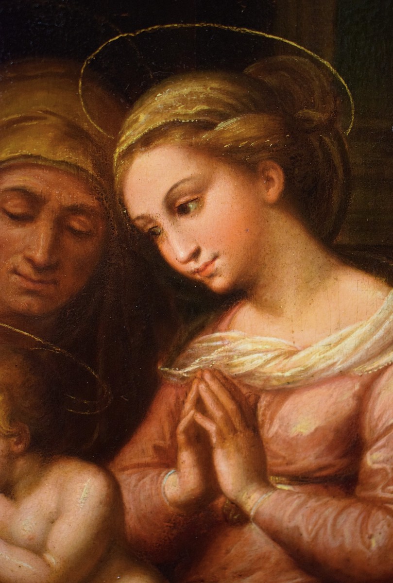The Madonna Of Divine Love  - French Artist After Raphael  - 18th Century-photo-5