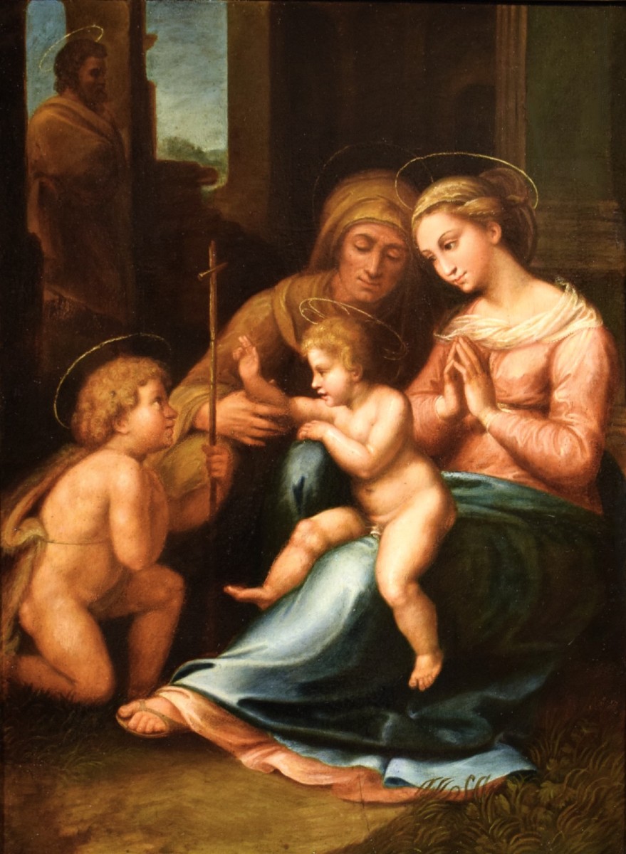The Madonna Of Divine Love  - French Artist After Raphael  - 18th Century