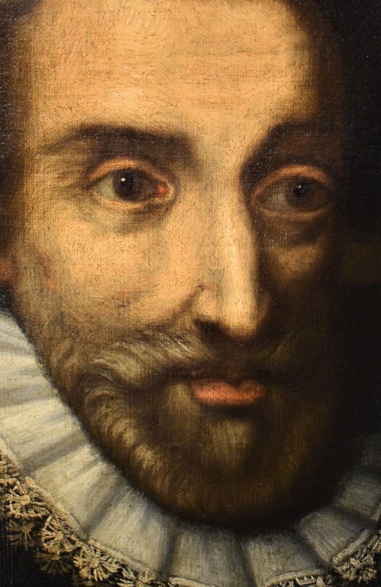 Portrait Of Henry Iv, King Of France And Navarre - French School, Late 16th Century-photo-3