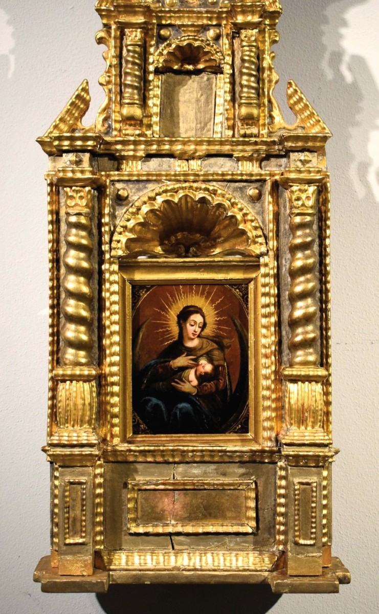 Virgo Lactans - Oil On Copper - Venetian Master -  Early 17th Century-photo-2
