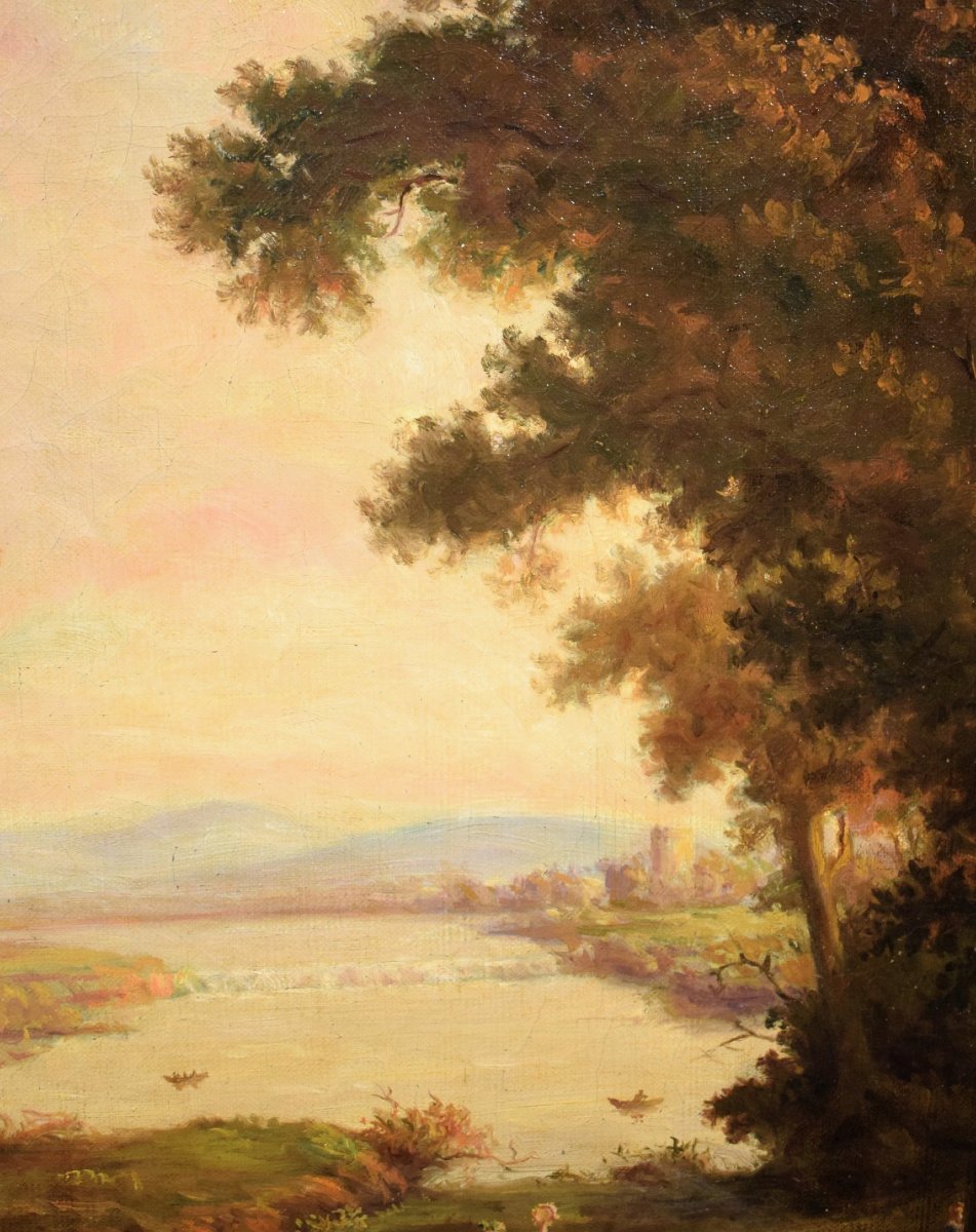 Arcadian Landscapes - 18th-century Roman School-photo-7