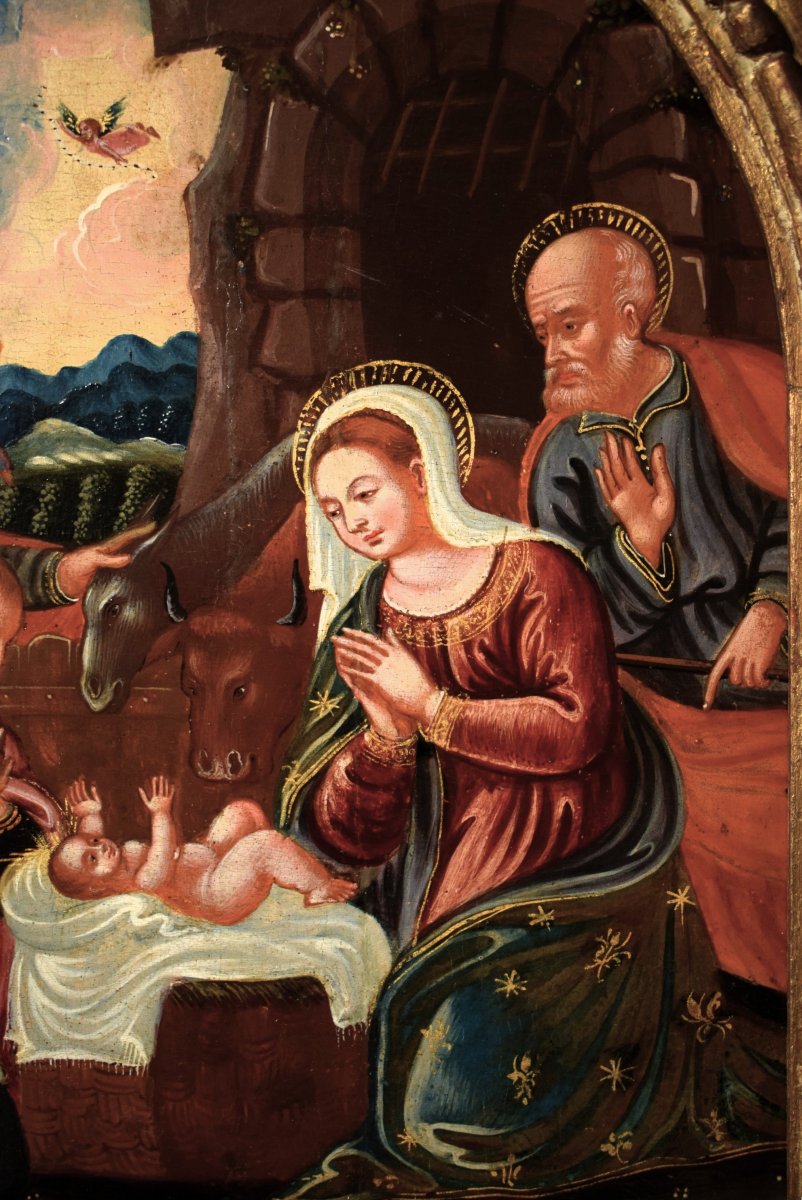 Adoration Of The Shepherds - Venetian-cretan Artist Of The 17th Century-photo-1