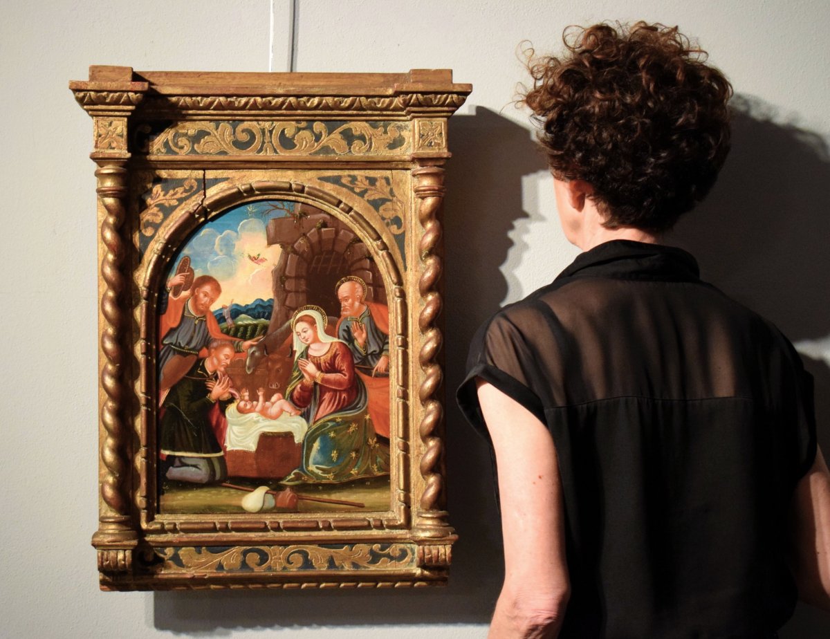Adoration Of The Shepherds - Venetian-cretan Artist Of The 17th Century-photo-8