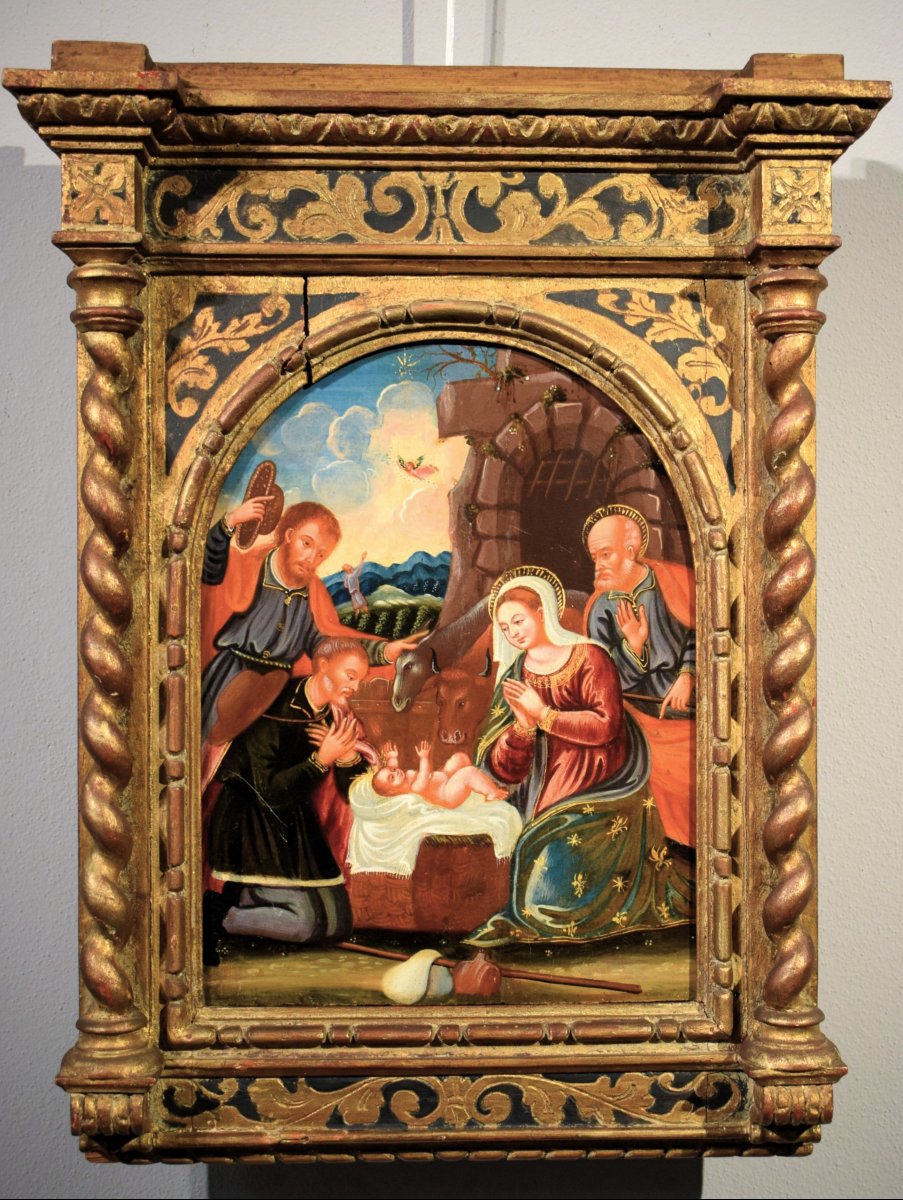 Adoration Of The Shepherds - Venetian-cretan Artist Of The 17th Century