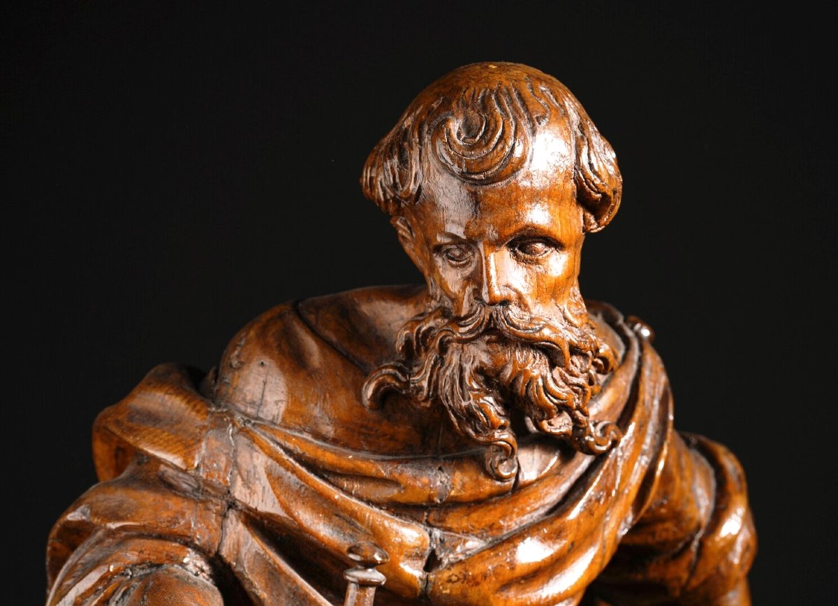 Saint Paul l'Apôtre   - Sculpture en bois - Fin du XVIIe siècle-photo-3
