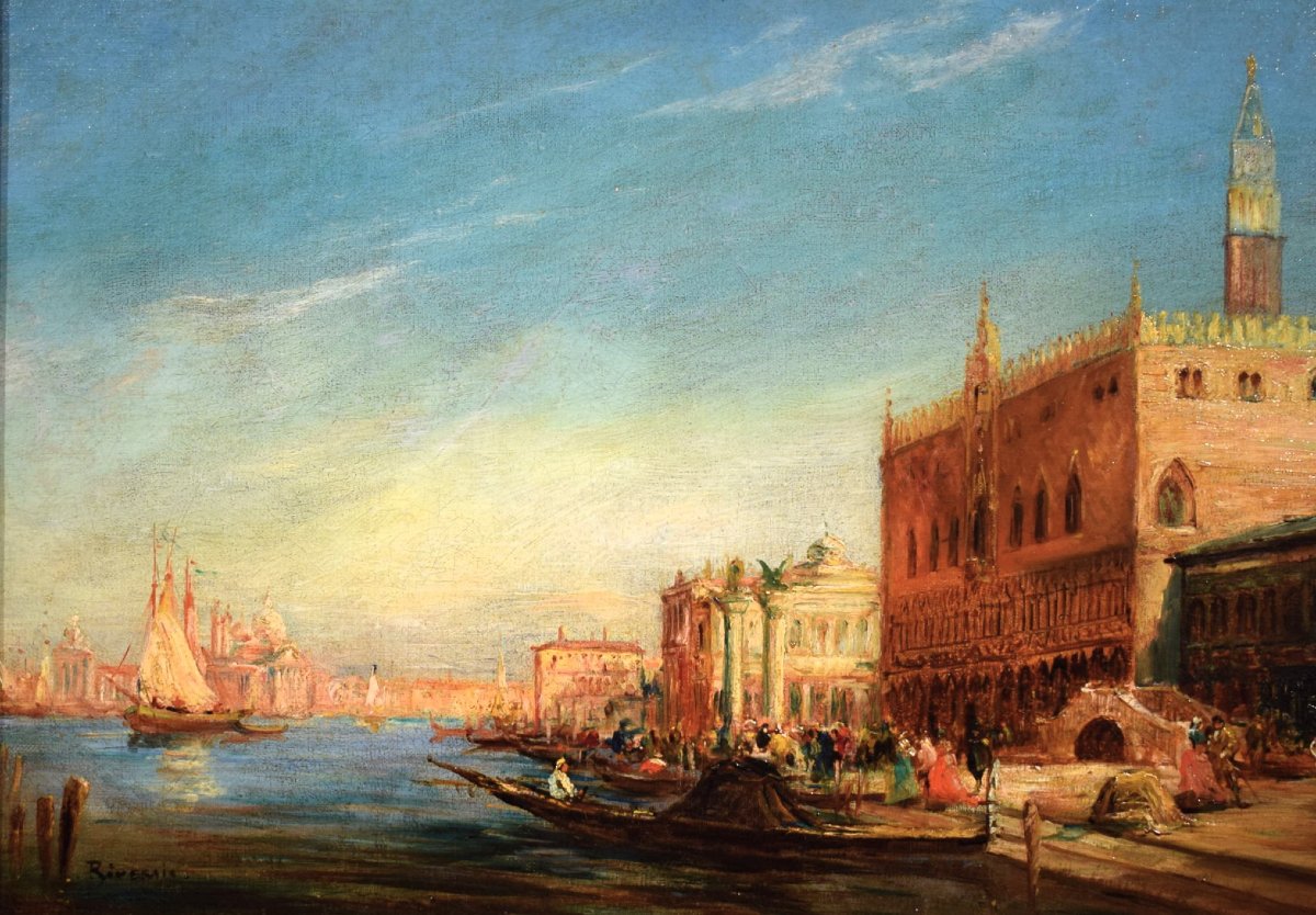 Venice, St. Mark's Basin - Entourage By Félix Ziem (beaune 1821–paris 1911)-photo-2