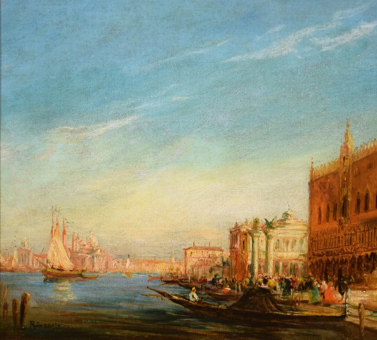 Venice, St. Mark's Basin - Entourage By Félix Ziem (beaune 1821–paris 1911)-photo-3