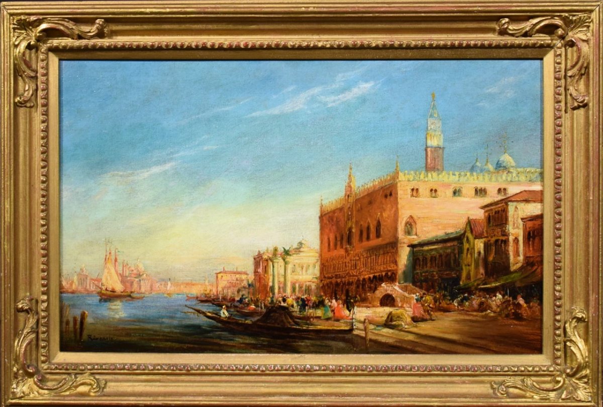 Venice, St. Mark's Basin - Entourage By Félix Ziem (beaune 1821–paris 1911)