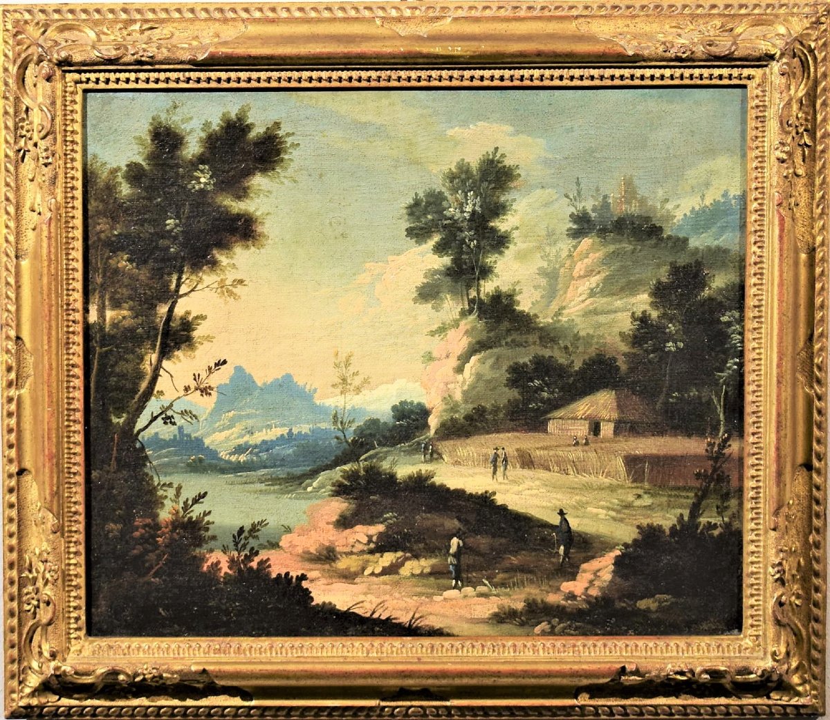 Paire de paysages vénitiens -  Pietro Antonio Domenichini (1699-1743)-photo-2