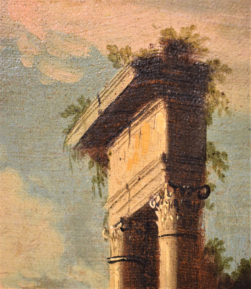 Paire de paysages vénitiens -  Pietro Antonio Domenichini (1699-1743)-photo-7
