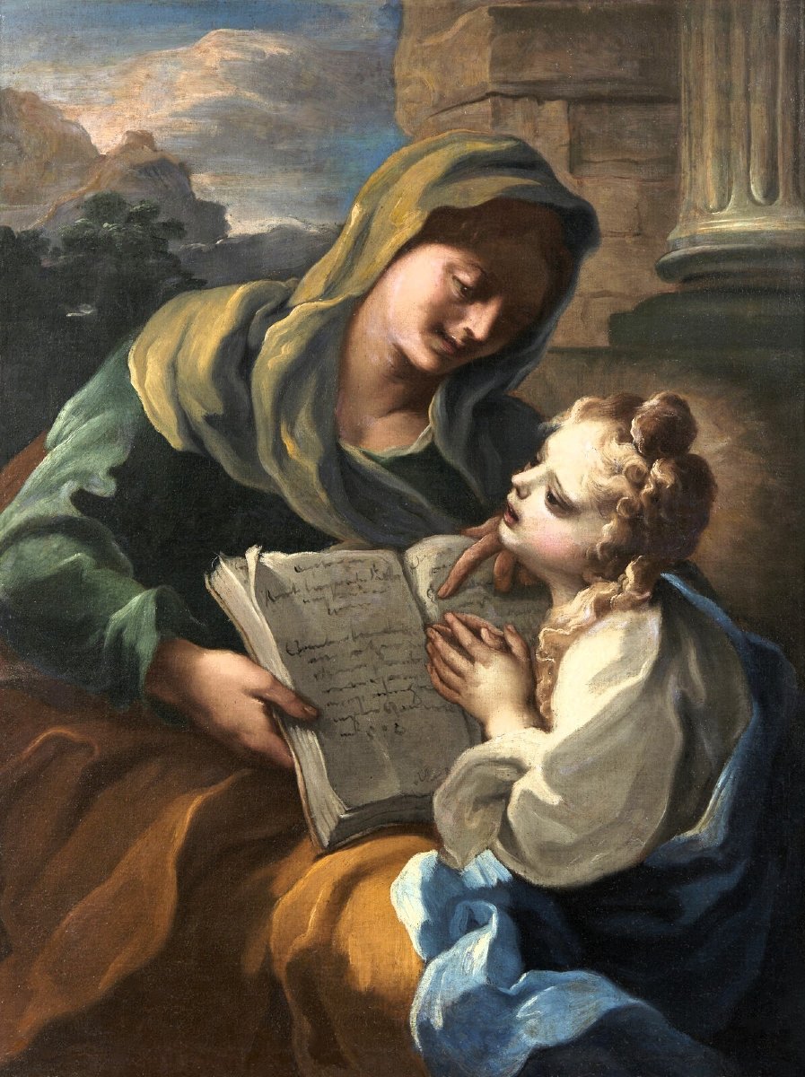 The Education Of The Virgin - Carlo Preda (milan, 1652–1729)-photo-2