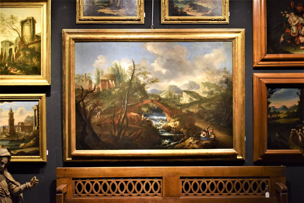 Bartolomeo Pedon (venice, 1665–1732)    Grand Venetian Landscape-photo-8