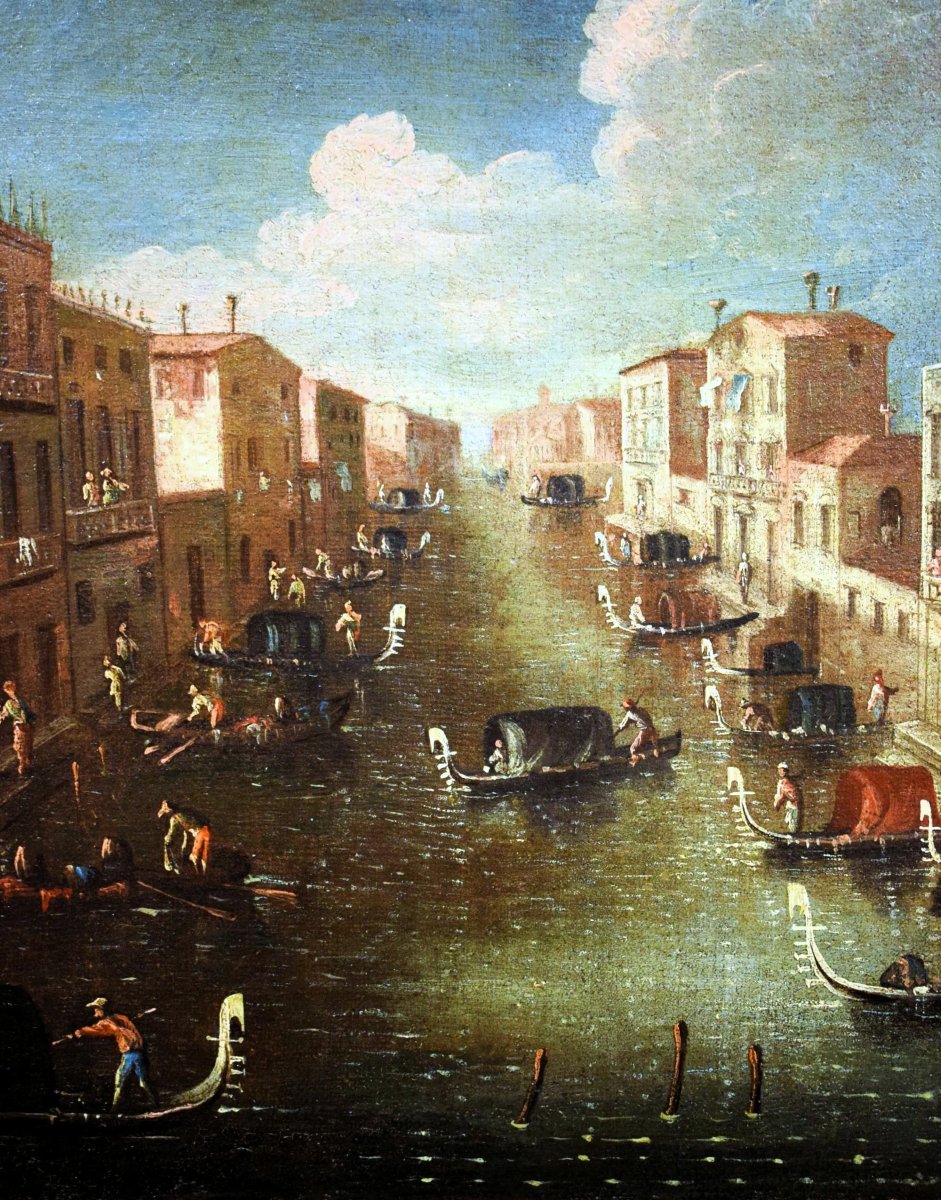 Venice, Gondola Parade On The Sensa Canal  - Gabriele Bella (venice 1730-1799)-photo-1