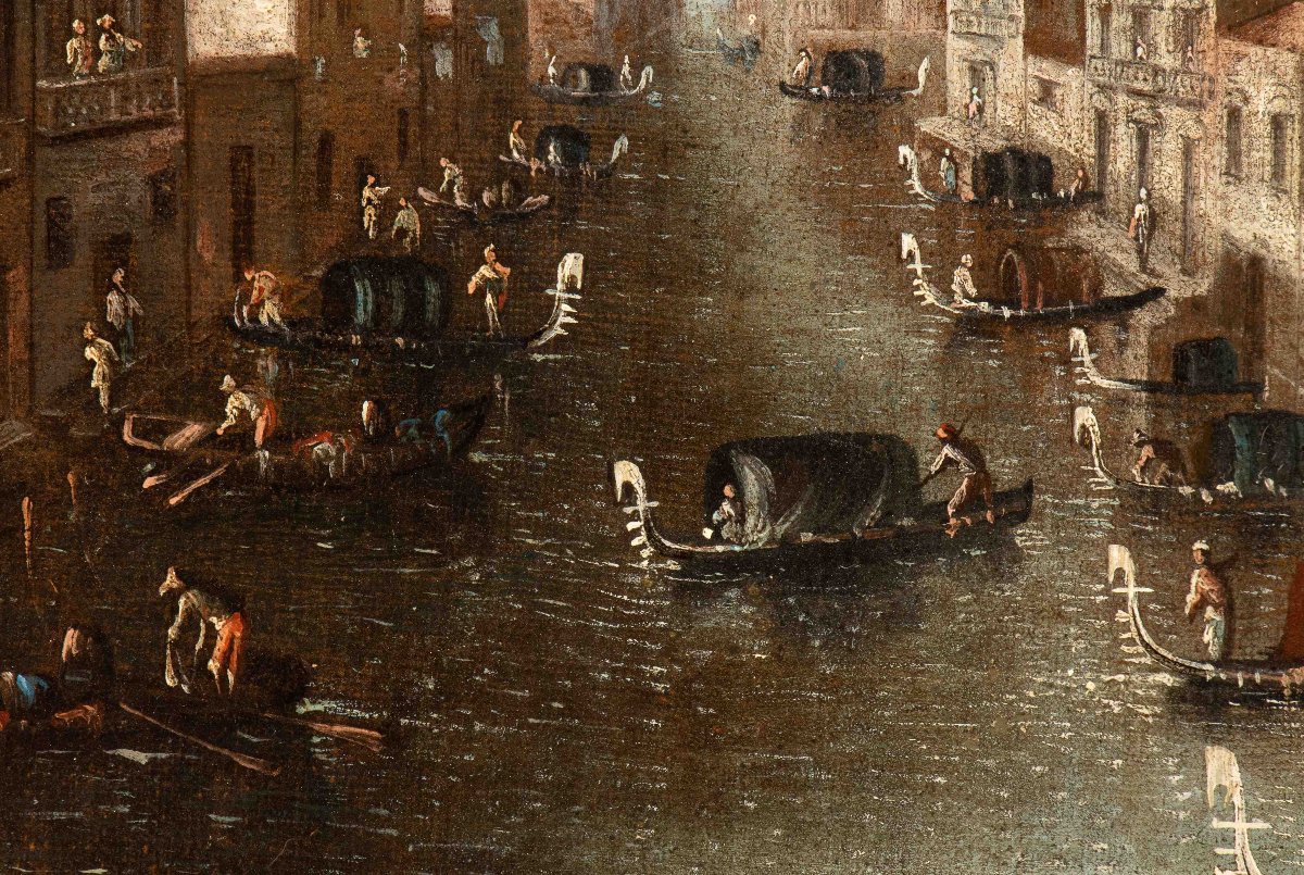 Venice, Gondola Parade On The Sensa Canal  - Gabriele Bella (venice 1730-1799)-photo-3
