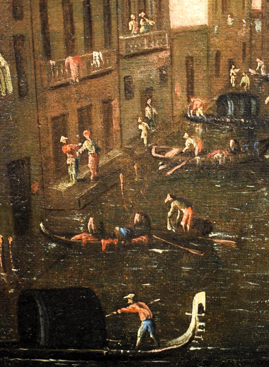 Venice, Gondola Parade On The Sensa Canal  - Gabriele Bella (venice 1730-1799)-photo-4
