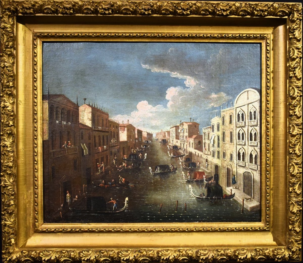 Venice, Gondola Parade On The Sensa Canal  - Gabriele Bella (venice 1730-1799)
