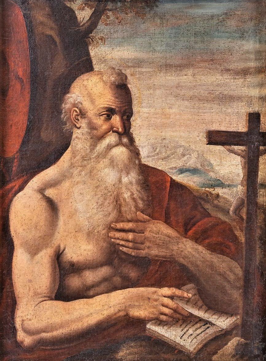 Saint Jérôme -Maître Vénétien du XVIe siècle-photo-2