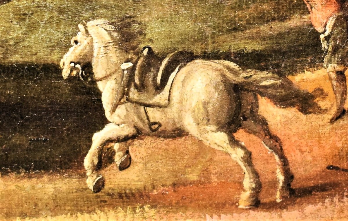 Assaut Du Village Avec Choc Des  Chevaliers - Maître Flamand, 17ème Siècle-photo-5