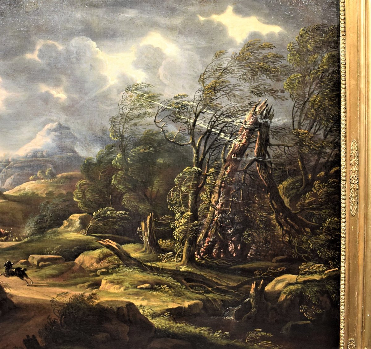 Paysage avec berger et troupeaux - Carlo Antonio Tavella (1668 -1738)-photo-2