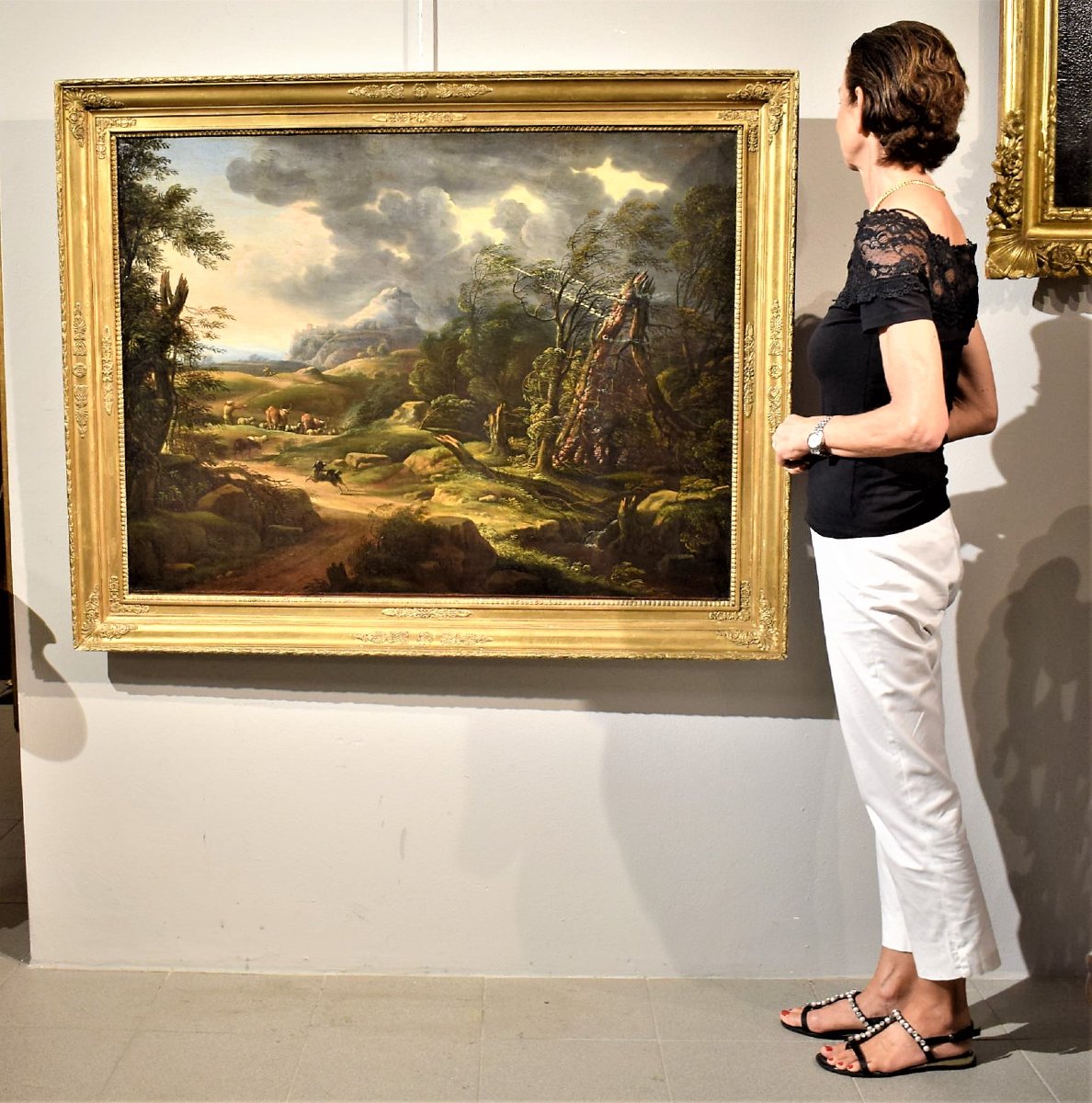 Paysage avec berger et troupeaux - Carlo Antonio Tavella (1668 -1738)-photo-7