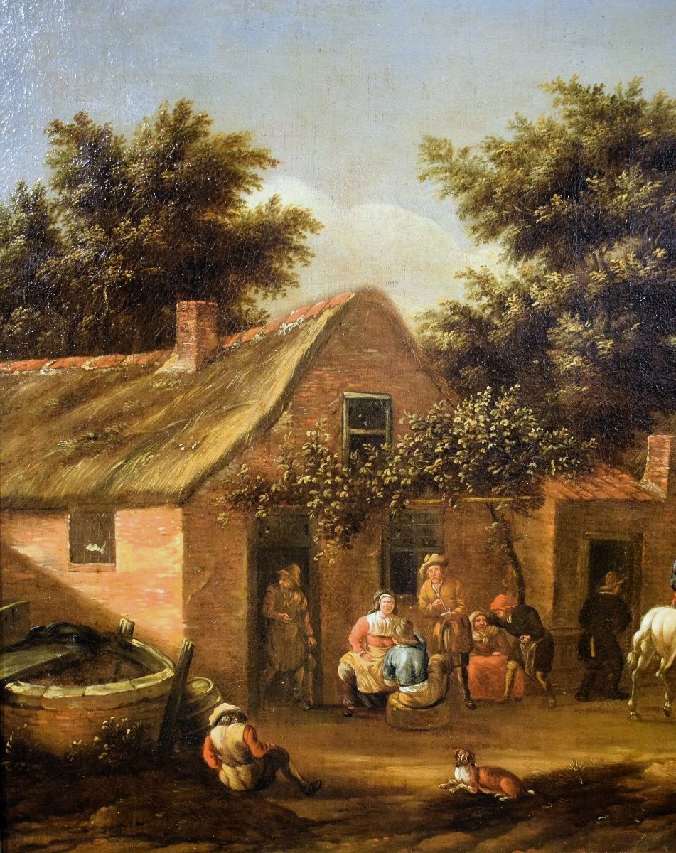 Dans la cour de la taverne - David Teniers le Jeune (Anvers 1610 – Bruxelles 1690)-photo-2
