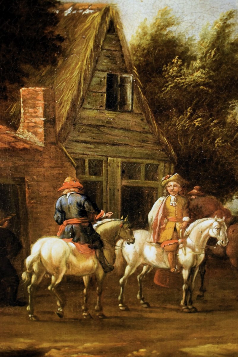 Dans la cour de la taverne - David Teniers le Jeune (Anvers 1610 – Bruxelles 1690)-photo-2