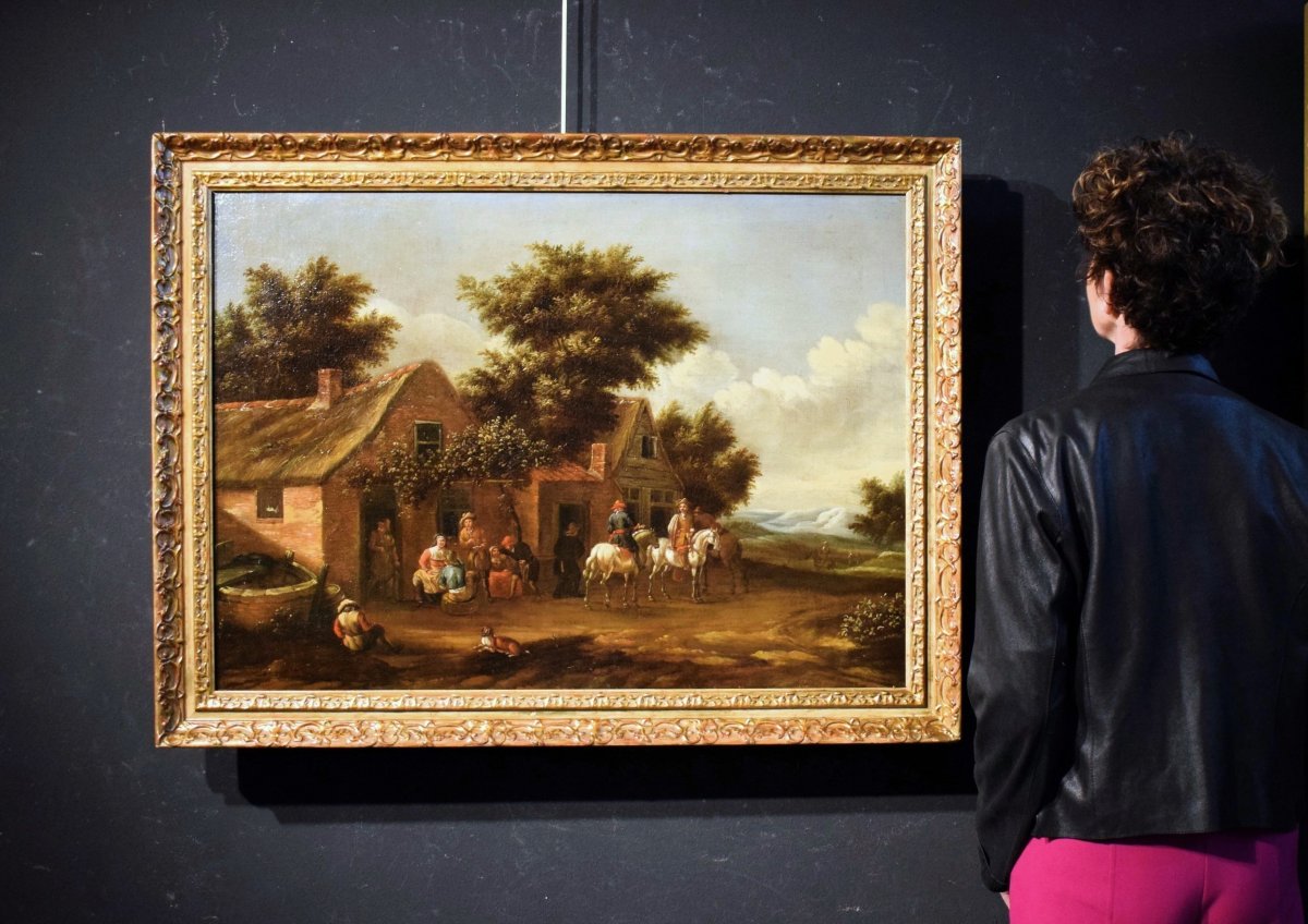 Dans la cour de la taverne - David Teniers le Jeune (Anvers 1610 – Bruxelles 1690)-photo-8