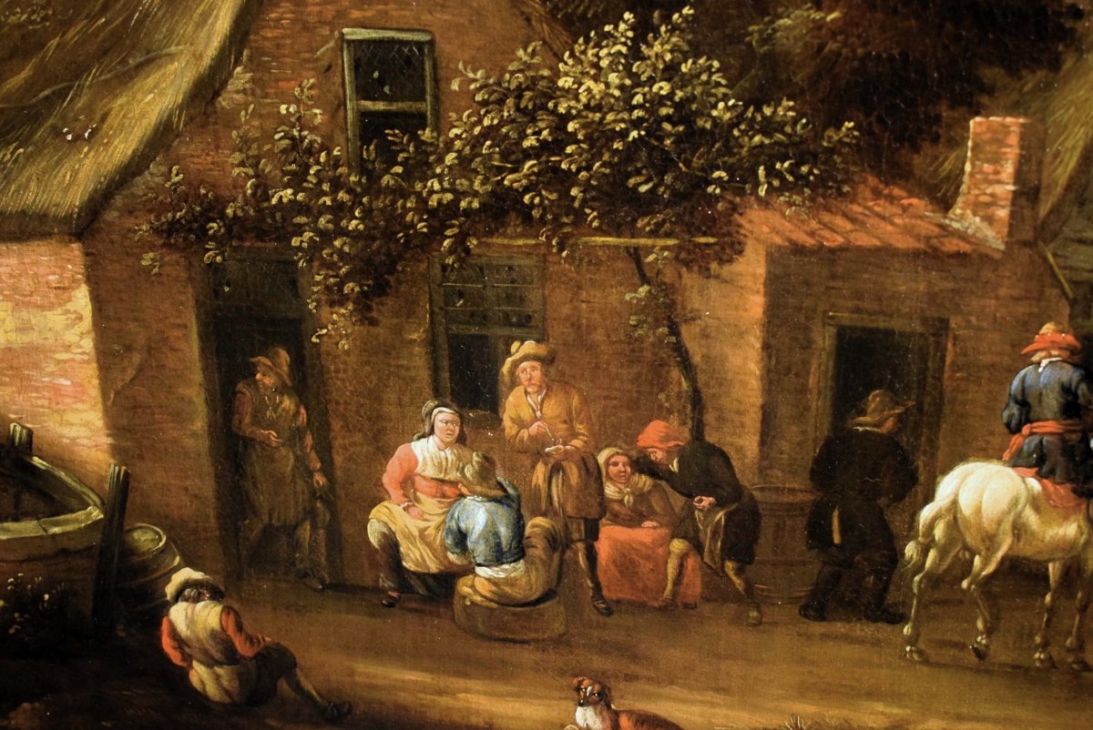 Dans la cour de la taverne - David Teniers le Jeune (Anvers 1610 – Bruxelles 1690)-photo-3