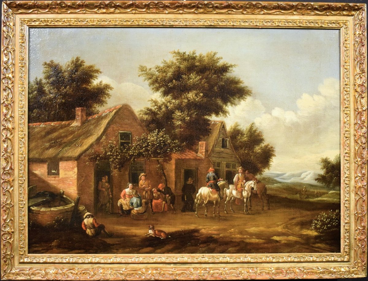 Dans la cour de la taverne - David Teniers le Jeune (Anvers 1610 – Bruxelles 1690)