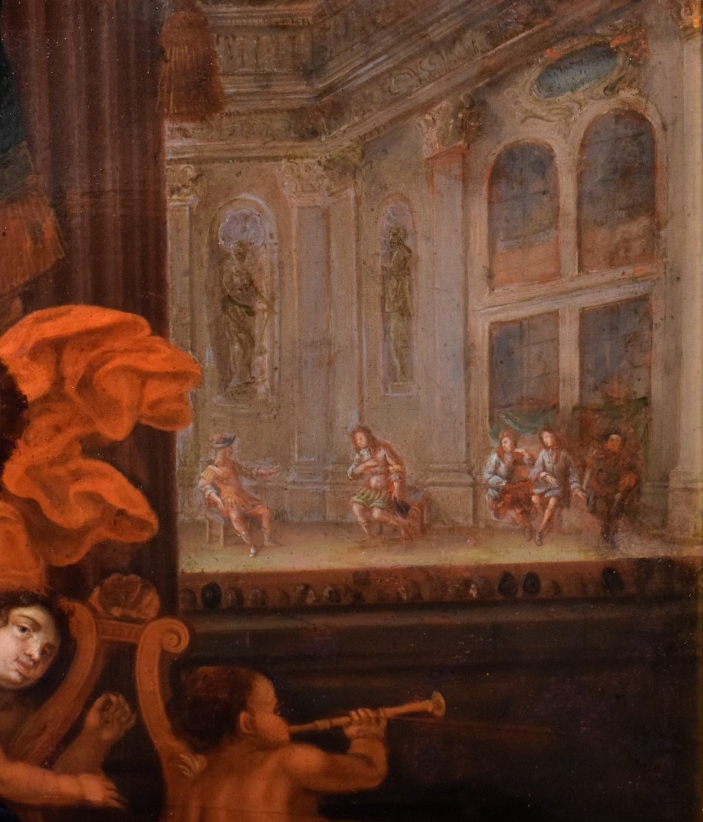  Allégorie du Théâtre, de la musique et de la  littérature - Van Loo (Nice 1705 - Paris 1765)-photo-3