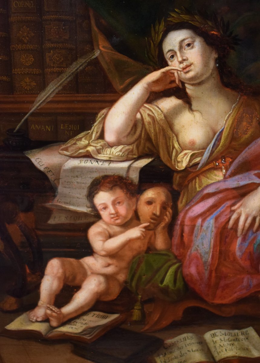  Allégorie du Théâtre, de la musique et de la  littérature - Van Loo (Nice 1705 - Paris 1765)-photo-4