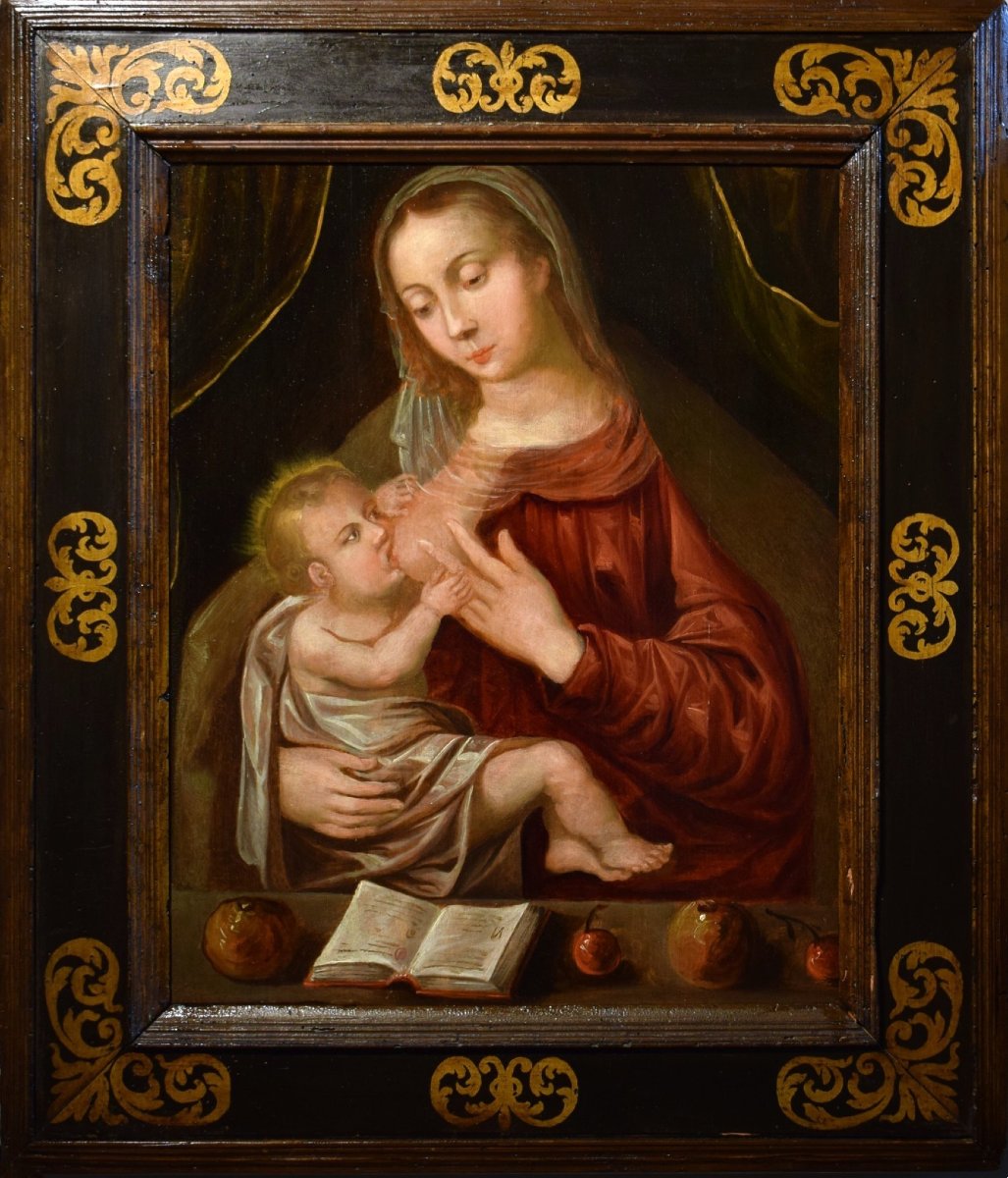 La Vierge du Lait - «Virgo Lactans»  Maître italien du XVIIe siècle