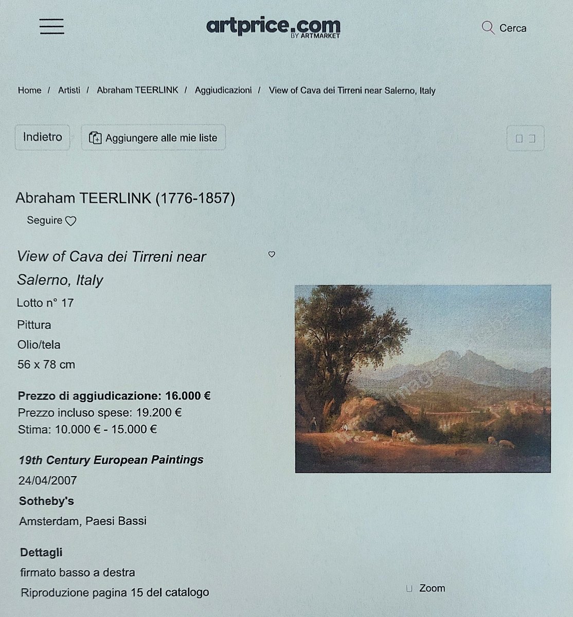 Paysage côtier avec scène portuaire et ruines - Abraham Teerlink  (1776 - 1857) Signé-photo-8