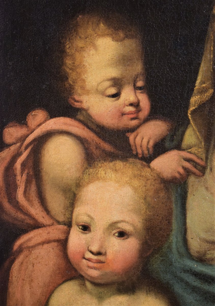 Madonna And Child With Angels - Romagna School - Second Half Of The 16th Century-photo-4