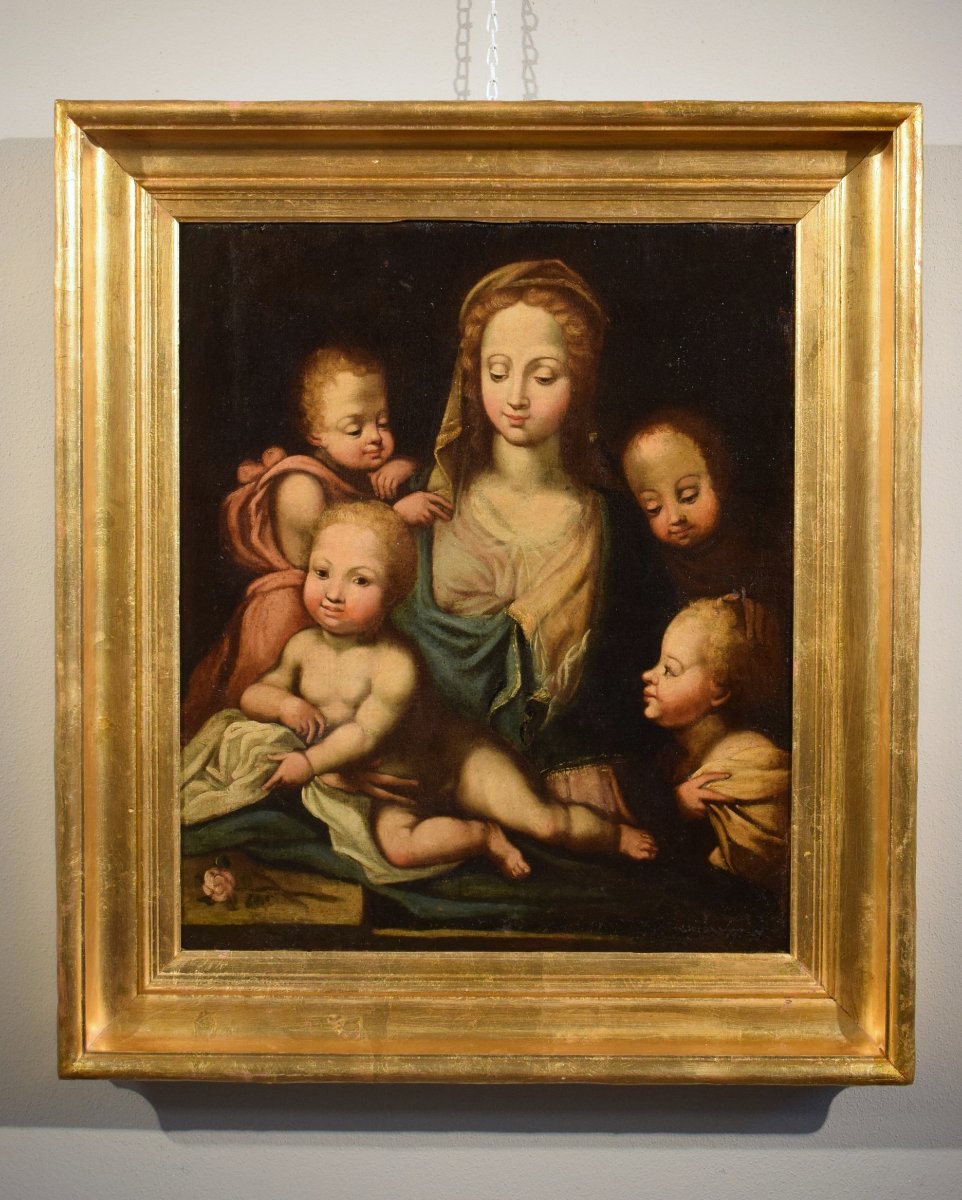 Madonna And Child With Angels - Romagna School - Second Half Of The 16th Century-photo-4