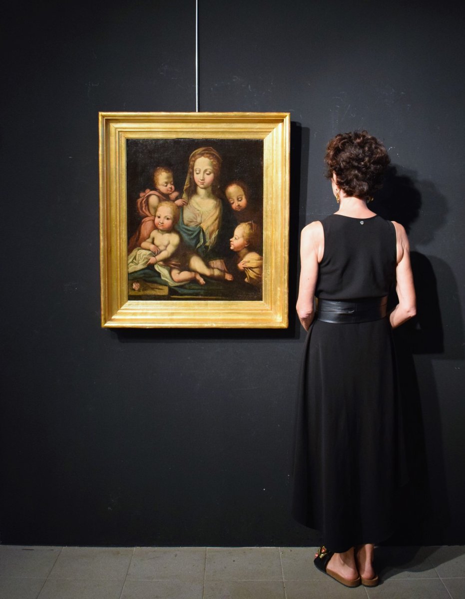 Madonna And Child With Angels - Romagna School - Second Half Of The 16th Century-photo-5