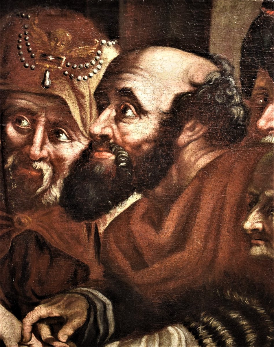 "L'hommage de l'argent" -  Maitre Flamand,  Cercle de P.P. Rubens (1577-1640)-photo-4