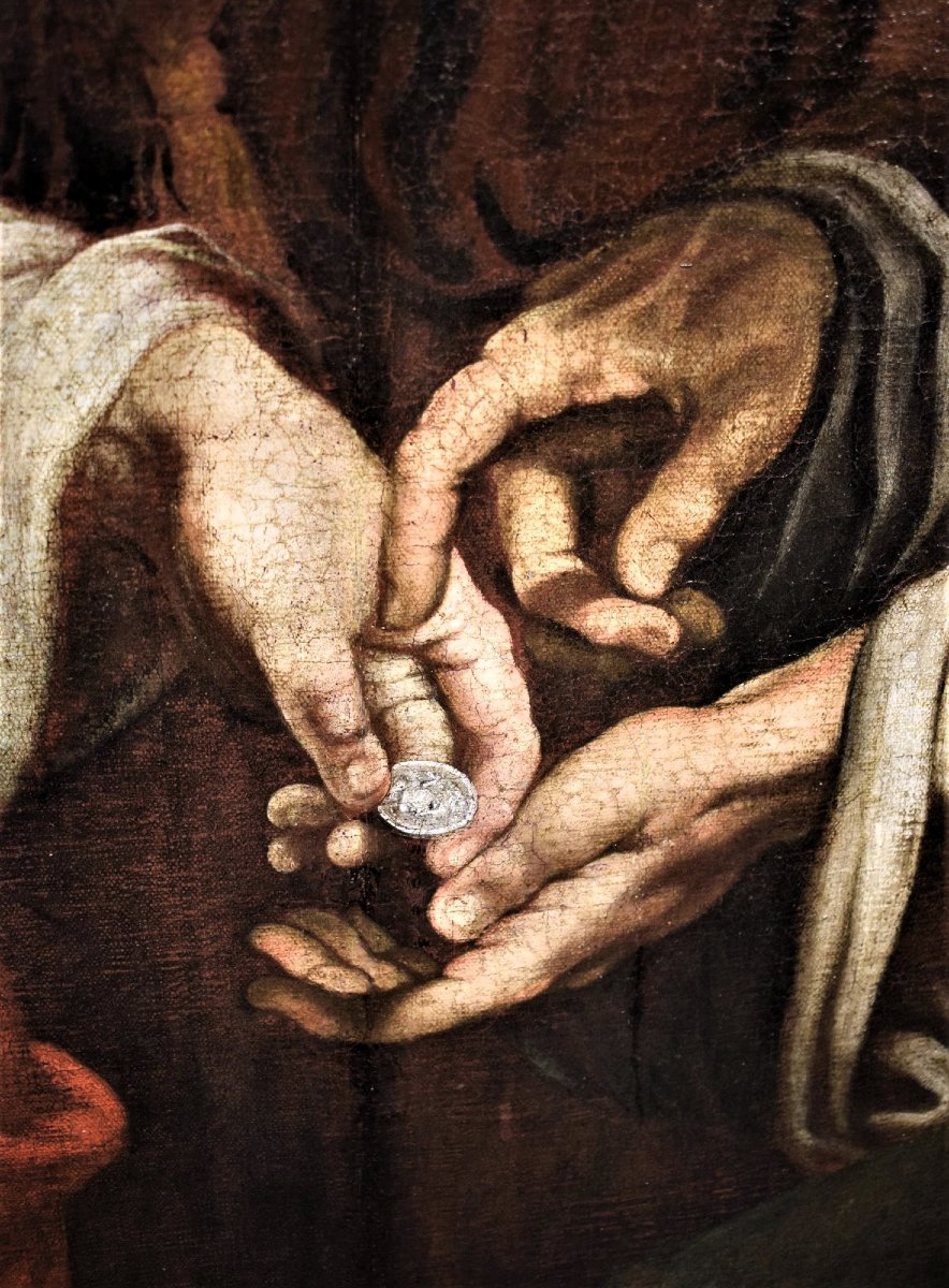 "L'hommage de l'argent" -  Maitre Flamand,  Cercle de P.P. Rubens (1577-1640)-photo-5