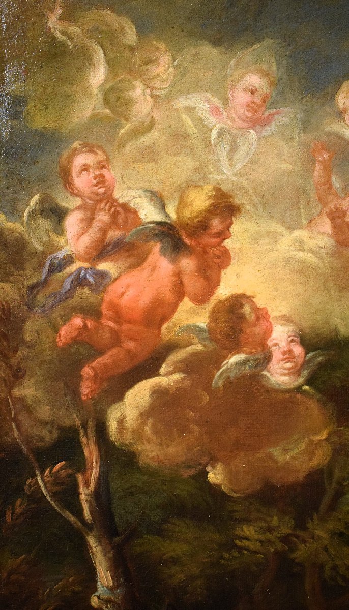 Saint François  - Atelier de Domenico Piola (1628-1703)-photo-3