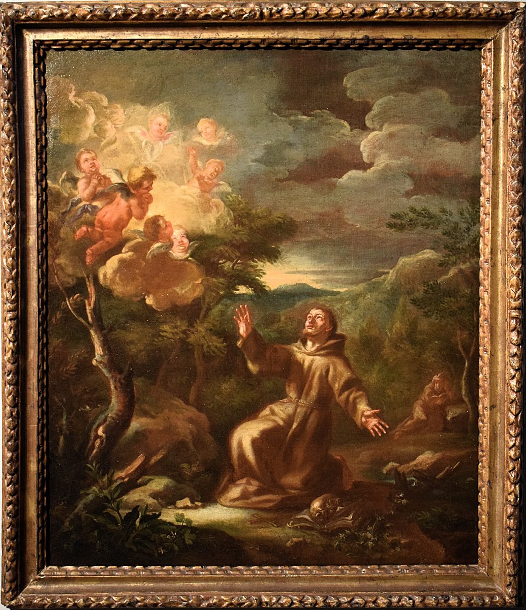 Saint François  - Atelier de Domenico Piola (1628-1703)