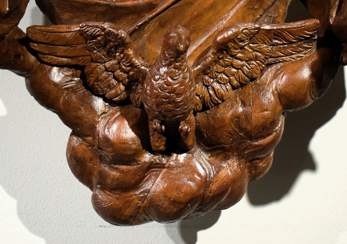 God The Father And The Dove Of The Holy Spirit - Italian Baroque Art - Rome, 17th Century-photo-4