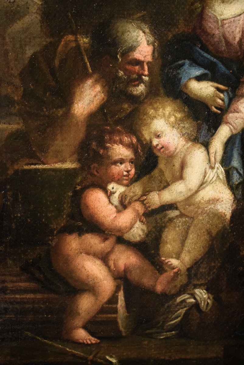 The Holy Family With St. John The Infant And St. Elizabeth - Emilian School - First Half Of The 18th Century-photo-4