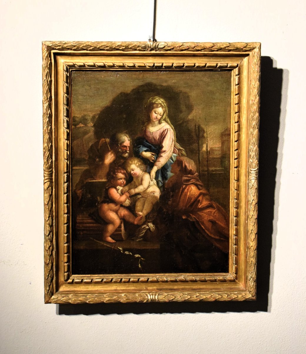 The Holy Family With St. John The Infant And St. Elizabeth - Emilian School - First Half Of The 18th Century-photo-7