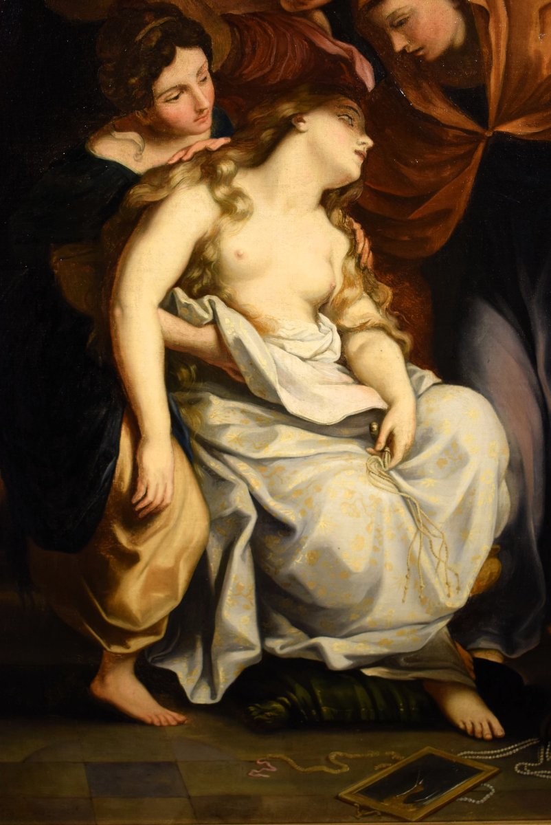 The Ecstatic Magdalene  - 19th-century Artist - Signed Lower Left-photo-4